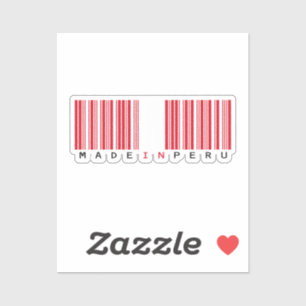 In Peru hergestellter Barcode-Flaggenaufkleber Aufkleber