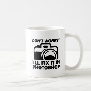 In Photoshop reparieren Lustiger Becher Kaffeetasse