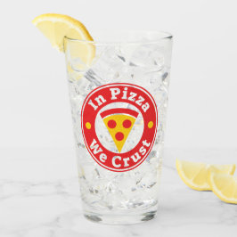 In Pizza We Crust Lustiger Wortwitz Pepperoni Pizz Glas