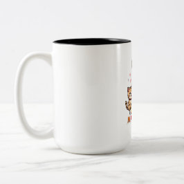 In Pizza We Trust Alien-Chef-Kunst Zweifarbige Tasse