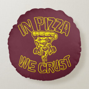 In Pizzas Crust Rundes Kissen