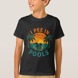 In Pools pinkeln lustig sarkastischer Urlaub Somme T-Shirt