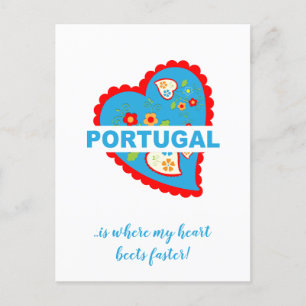 In Portugal ist mein Herz schneller Postkarte