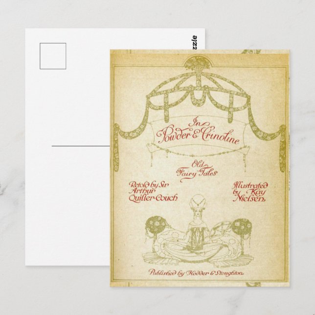 In Powder und Crinoline, Kay Nielsens Titelseite Postkarte (Vorne/Hinten)