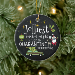 In Quarantäne gesteckt   Lustige 2020 Gedenkfeier Keramik Ornament