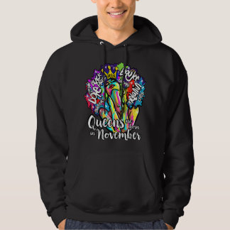 In Queens geborene November Skorpion Schütze Afro Hoodie