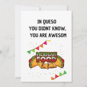 In Queso Funny Mexican Food Liebe Einladung