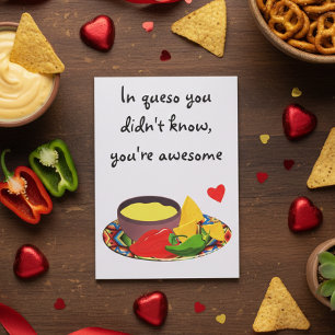 In Queso Funny Mexican Food Love Valentine's day Karte