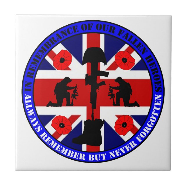 In Remembrance of our fallen UK Heroes Fliese (Vorderseite)
