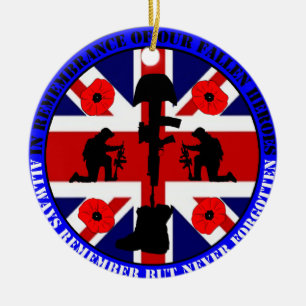 In Remembrance of our fallen UK Heroes Keramik Ornament