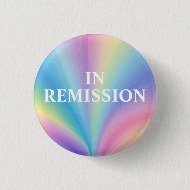In Remission Abzeichen - Healing Pastel Design Button (Vorderseite)
