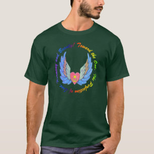 In Richtung zur einer Spitze T-Shirt