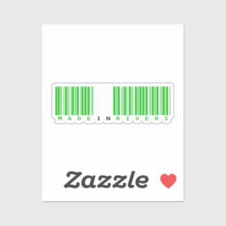 In Rivers State Barcode-Flagge hergestellt Aufkleber