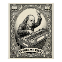 In Rock We Trust 100 Rocks Franklin Keyboarder