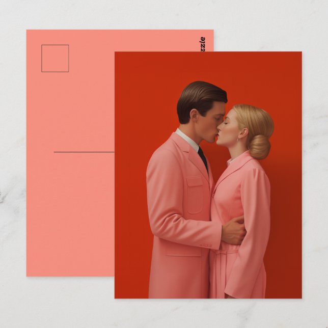 in roter Liebe Postkarte (Vorne/Hinten)