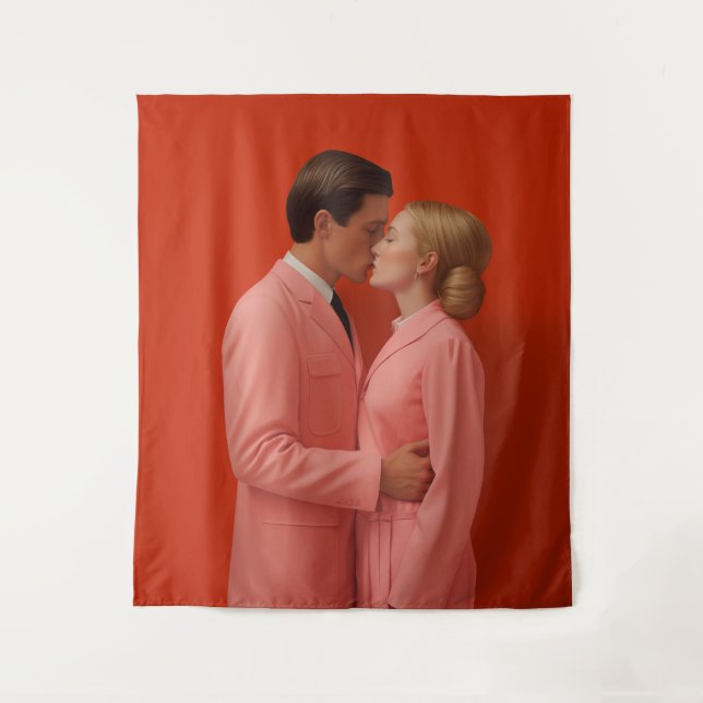 in roter Liebe Wandteppich (Vorderseite)