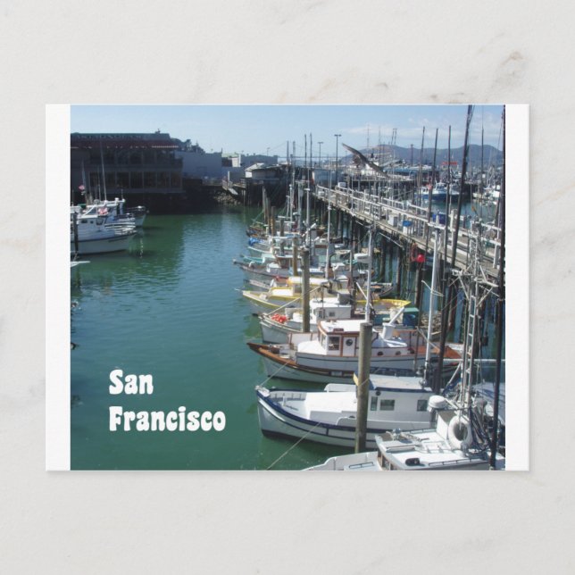 In San Francisco Docks Landschaftliche Fotografie Postkarte (Vorderseite)