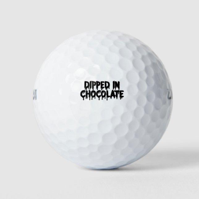 in Schokolade getaucht Golfball (Vorderseite)