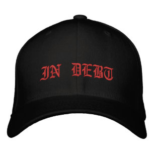 IN SCHULDEN HAT BESTICKTE BASEBALLKAPPE