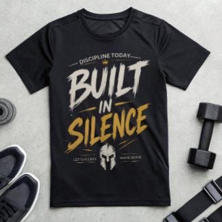 In Schweigen gebaute Disziplin-Gym-Motivations-T-S T-Shirt