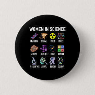 In Science - Feministische Dampfmädchen Empowermen Button