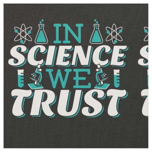 In Science We Trust Zitat - Lehrer Stoff (Nahaufnahme)