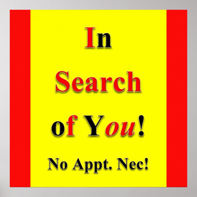 In Search of You Poster Matte (Vorne)