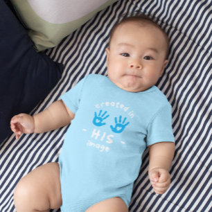 IN SEINEM BILD CHRISTLICH ERSTELLT BABY STRAMPLER