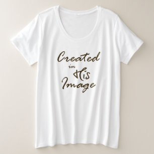 In seinem Bild Christlich erstellt Große Größe T-Shirt