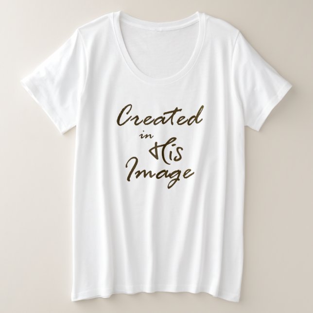 In seinem Bild Christlich erstellt Große Größe T-Shirt (Design vorne)