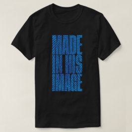 In seinem Bild gemacht (blau) T-Shirt