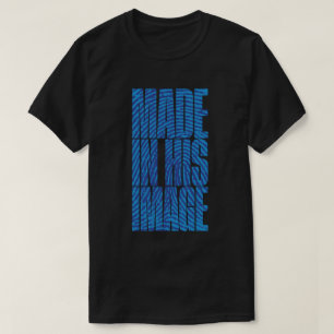 In seinem Bild gemacht (blau) T-Shirt