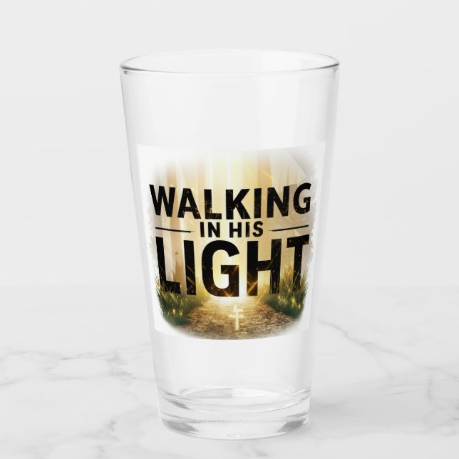 In seinem Licht spazieren Glas (Vorderseite)