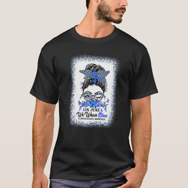In September We Wear Blue Hydrocephalus Awareness  T-Shirt (Vorderseite)