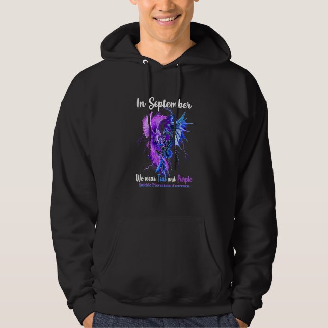 In September We Wear Teal And Purple 1 Hoodie (Vorderseite)