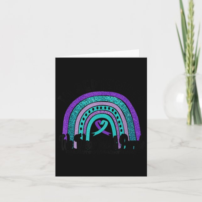 In September Wear Teal And Purple Rainbow Suicide  Karte (Vorderseite)