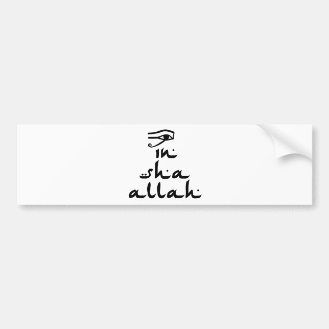 In Sha Allah Autoaufkleber (Vorne)