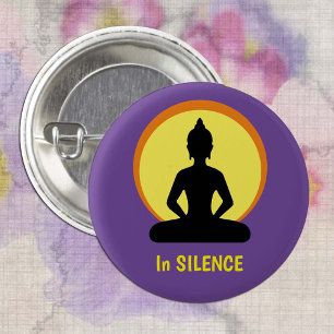 in SILENCE Meditation & Buddha (Vipassana) Button