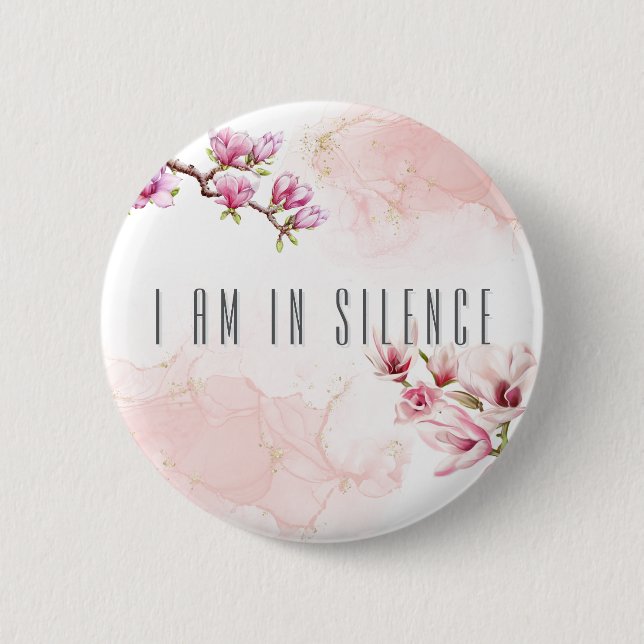 In Silence Meditation Button for Retreat Spring #1 (Vorderseite)