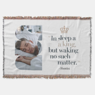 "In Sleep a King" Moderne Minimalistische Shakespe Decke