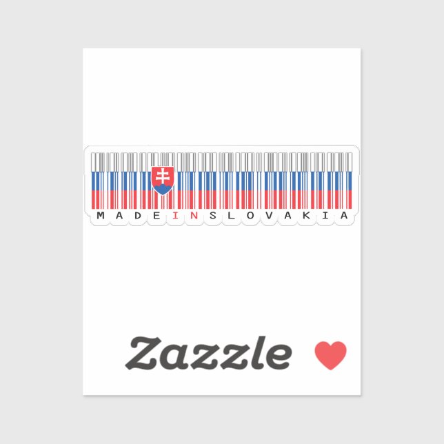 In Slowakei hergestellter Barcode-Flagge Aufkleber (Blatt)