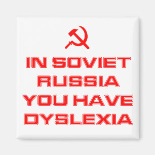 In Sowjetrussland gibt es Dyslexie Magnet