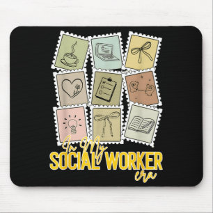 In Sozialarbeiter Ära Vintage Sozial Abschluss Män Mousepad