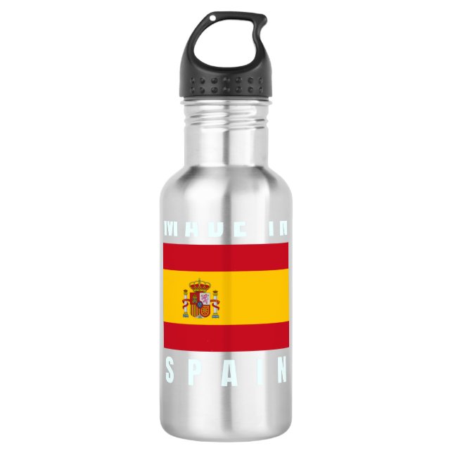 in Spanien hergestellt Edelstahlflasche (Vorderseite)