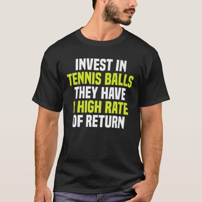 In Tennisbälle investieren sie mit einer hohen Ren T-Shirt (Vorderseite)