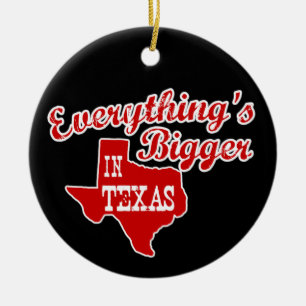 In Texas ist alles größer   Roter Schwarzer Orna Keramikornament