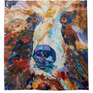 In the Bear's Gaze shower curtain Duschvorhang