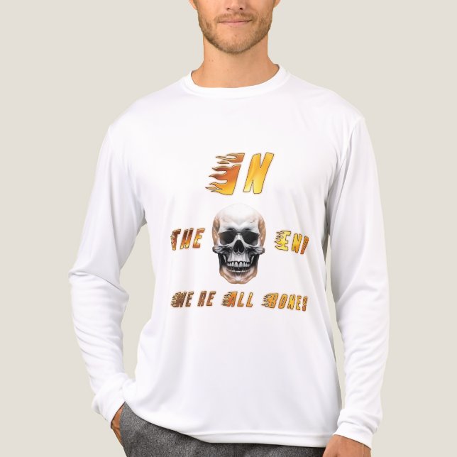 In the End We’re All Bones –FlameSkull Graphic Tee (Vorderseite)