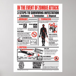 IN THE EVENT OF ZOMBIE ATTACK (DELUXE VERSION) POSTER