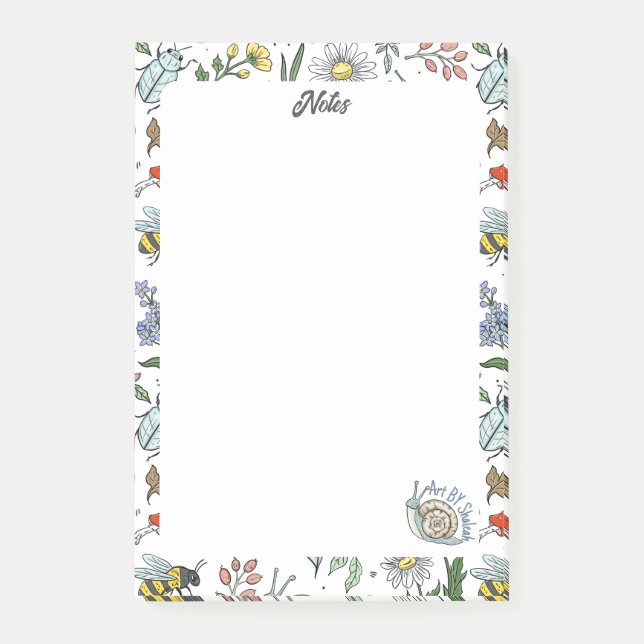 In the Garden Notepad Post-it Klebezettel (Vorderseite)
